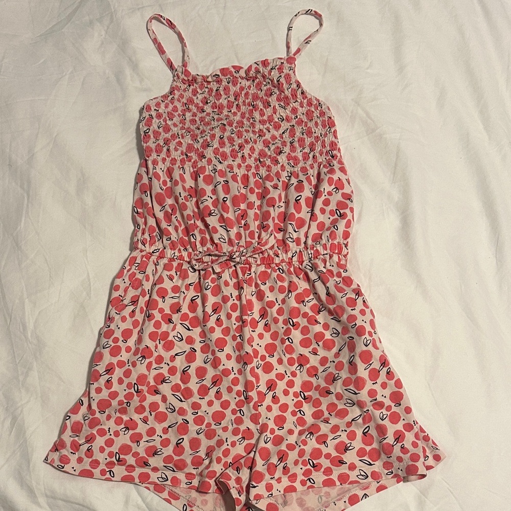 Tea Collection Red and Pink Kids Romper